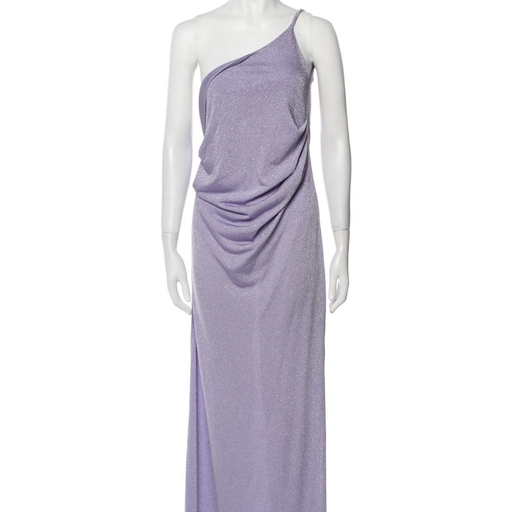 Baobab Collection Purple Asymmetrical Ruched Gown